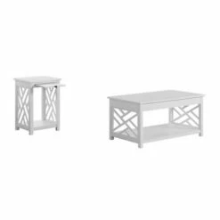 36" Middlebury Coffee Table and End Table with Tray - Alaterre Furniture White -Side Tables Sales unnamed file 7905