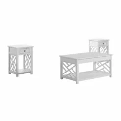36" Middlebury Coffee Table and 2 End Tables - Alaterre Furniture White -Side Tables Sales unnamed file 7918