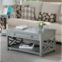 36" Middlebury Coffee Table and 2 End Tables with Drawer - Alaterre Furniture Gray -Side Tables Sales unnamed file 7924