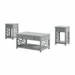 36" Middlebury Coffee Table and 2 End Tables with Drawer - Alaterre Furniture Gray -Side Tables Sales unnamed file 7933