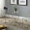 3pc Canford Glass Top Nesting Table Chrome - HOMES: Inside + Out -Side Tables Sales unnamed file 794