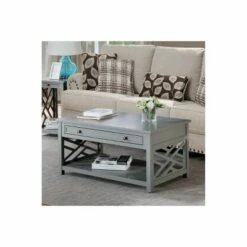 36" Middlebury Coffee Table with Drawer, End Table with Tray and Console Table - Alaterre Furniture Light Gray -Side Tables Sales unnamed file 7944