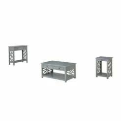36" Middlebury Coffee Table with Drawer, End Table with Tray and Console Table - Alaterre Furniture Light Gray -Side Tables Sales unnamed file 7945