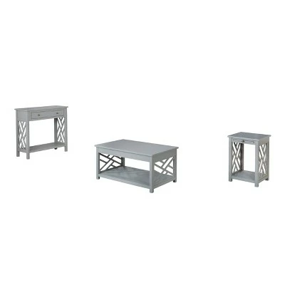 36" Middlebury Coffee Table, End Table with Tray and Console Table - Alaterre Furniture White 14 36" Middlebury Coffee Table, End Table with Tray and Console Table - Alaterre Furniture White - Image 12