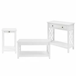 36" Middlebury Coffee Table, End Table with Tray and Console Table - Alaterre Furniture White 46 36" Middlebury Coffee Table, End Table with Tray and Console Table - Alaterre Furniture White -Side Tables Sales unnamed file 7976