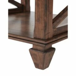 3pc Bridgton Wood Living Room Set with Coffee Table and 2 Shelf End Tables Cherry - Alaterre Furniture -Side Tables Sales unnamed file 7988