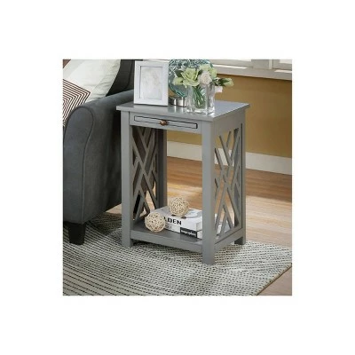 36" Middlebury Coffee Table and 2 End Tables with Tray Shelf - Alaterre Furniture Gray 8 36" Middlebury Coffee Table and 2 End Tables with Tray Shelf - Alaterre Furniture Gray - Image 6