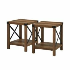 Set of 2 Sophie Rustic Farmhouse X Frame Side Tables - Saracina Home White Oak -Side Tables Sales unnamed file 8