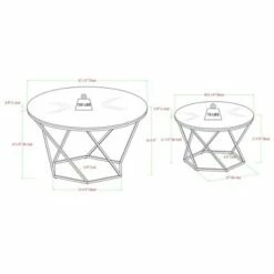 Geometric Glam Nesting Coffee Tables - Saracina Home White Marble/gold -Side Tables Sales unnamed file 80