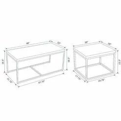 Powell Company Emmie Coffee Table with 2 End Tables - Powell Black -Side Tables Sales unnamed file 8021