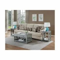 36" Middlebury Coffee Table with Drawer and 2 End Tables with Tray Shelf - Alaterre Furniture White -Side Tables Sales unnamed file 8031