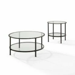 2pc Aimee Coffee Table Set - Crosley Gold -Side Tables Sales unnamed file 8044