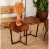 Olivia & May Set of 3 Industrial Mango Wood Accent Tables Brown - Olivia & May -Side Tables Sales unnamed file 8057