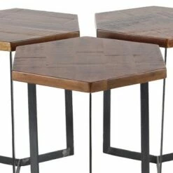 Olivia & May Set of 3 Industrial Mango Wood Accent Tables Brown - Olivia & May 5 Olivia & May Set of 3 Industrial Mango Wood Accent Tables Brown - Olivia & May -Side Tables Sales unnamed file 8058
