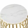 Set of 2 Nesting Tables Gold/White Marble - StyleCraft 1 Set of 2 Nesting Tables Gold/White Marble - StyleCraft -Side Tables Sales unnamed file 817