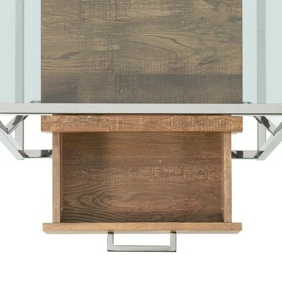 3pc Hampton Occasional Table Set Light Walnut/Chrome - Picket House Furnishings 12 3pc Hampton Occasional Table Set Light Walnut/Chrome - Picket House Furnishings - Image 10