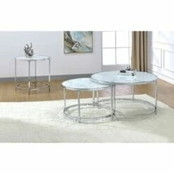 Rayne Nesting Cocktail Table White - Steve Silver Co. -Side Tables Sales unnamed file 8352