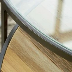 Olivia & May Set of 2 Contemporary Nesting Round Coffee Tables Gray - Olivia & May -Side Tables Sales unnamed file 8422