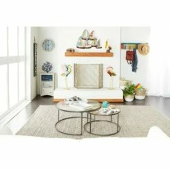 Olivia & May Set of 2 Contemporary Nesting Round Coffee Tables Gray - Olivia & May -Side Tables Sales unnamed file 8423