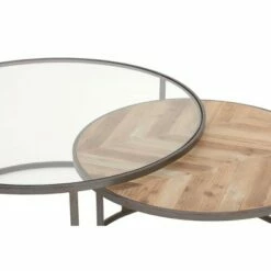 Olivia & May Set of 2 Contemporary Nesting Round Coffee Tables Gray - Olivia & May -Side Tables Sales unnamed file 8424