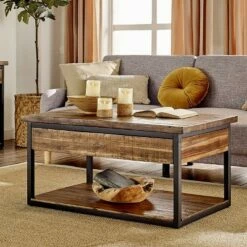 Claremont Rustic Wood Coffee Table and 2 End Tables Black - Alaterre Furniture -Side Tables Sales unnamed file 8444