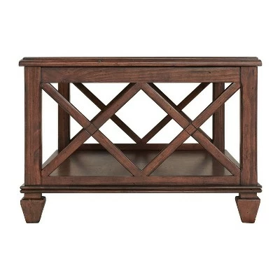 3pc Bridgton Wood Living Room Set with Coffee Table and 2 Square End Tables Cherry - Alaterre Furniture 5 3pc Bridgton Wood Living Room Set with Coffee Table and 2 Square End Tables Cherry - Alaterre Furniture - Image 3