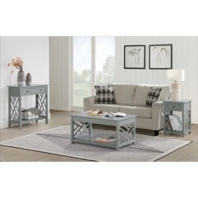 36" Middlebury Coffee Table, End Table and Console Table - Alaterre Furniture Gray 4 36" Middlebury Coffee Table, End Table and Console Table - Alaterre Furniture Gray - Image 2