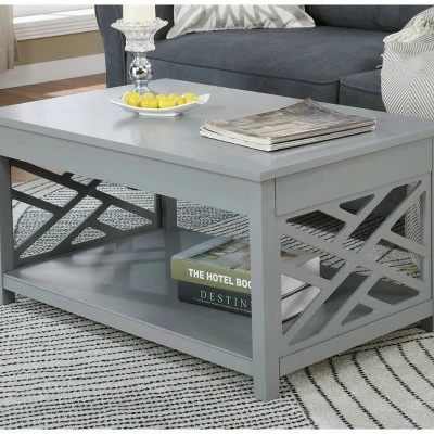 36" Middlebury Coffee Table, End Table and Console Table - Alaterre Furniture Gray 9 36" Middlebury Coffee Table, End Table and Console Table - Alaterre Furniture Gray - Image 7