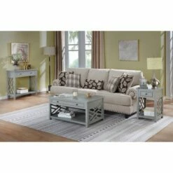 36" Middlebury Coffee Table, End Table and Console Table with Drawers - Alaterre Furniture White