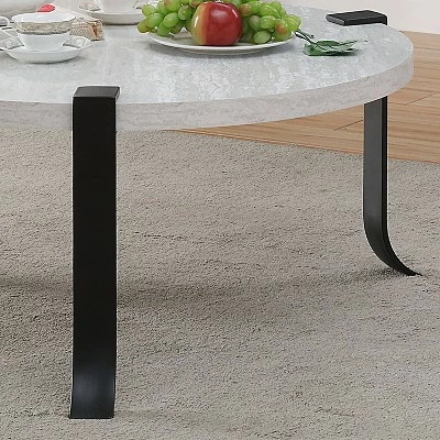 3pc Kriden Coffee Table with 2 End Tables Set - HOMES: Inside + Out Black/antique White 4 3pc Kriden Coffee Table with 2 End Tables Set - HOMES: Inside + Out Black/antique White - Image 2