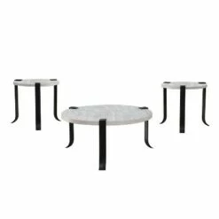 3pc Kriden Coffee Table with 2 End Tables Set - HOMES: Inside + Out Black/antique White 8 3pc Kriden Coffee Table with 2 End Tables Set - HOMES: Inside + Out Black/antique White -Side Tables Sales unnamed file 8515