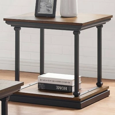 2pc Tullymore Coffee and End Table Set - miBasics Dark Oak/black 9 2pc Tullymore Coffee and End Table Set - miBasics Dark Oak/black - Image 7