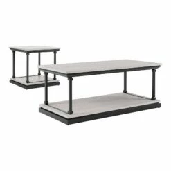 2pc Tullymore Coffee and End Table Set - miBasics Dark Oak/black 22 2pc Tullymore Coffee and End Table Set - miBasics Dark Oak/black -Side Tables Sales unnamed file 8526