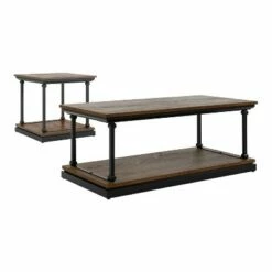 2pc Tullymore Coffee and End Table Set - miBasics Dark Oak/black 23 2pc Tullymore Coffee and End Table Set - miBasics Dark Oak/black -Side Tables Sales unnamed file 8527