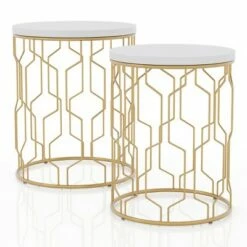 Questella Nesting Table - miBasics Blue Coating/white -Side Tables Sales unnamed file 853