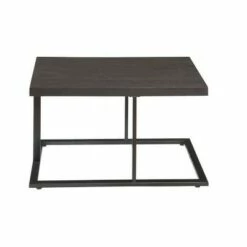 Set of 3 Metal Base Tables with Floating Wooden Top Black - Benzara -Side Tables Sales unnamed file 8543