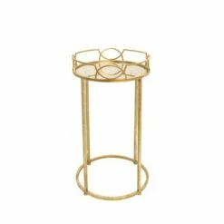 3pc Accent Tables Mirror Top Aged Gold - Sagebrook Home -Side Tables Sales unnamed file 857