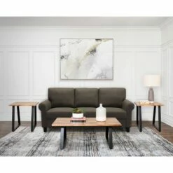 3pc Lucas Wood Table Collection Light Brown - Abbyson Living