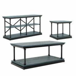3pc Tullymore Coffee Table Set - miBasics Antique Gray/black -Side Tables Sales unnamed file 8662
