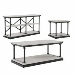 3pc Tullymore Coffee Table Set - miBasics Antique Gray/black -Side Tables Sales unnamed file 8664