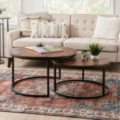 Powell Company Woodruff Nesting Coffee Table - Powell Brown