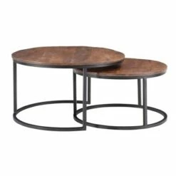 Powell Company Woodruff Nesting Coffee Table - Powell Brown -Side Tables Sales unnamed file 8719