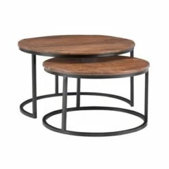 Powell Company Woodruff Nesting Coffee Table - Powell Brown -Side Tables Sales unnamed file 8722