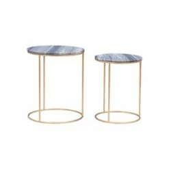Powell Company Freya Nesting Table - Powell White Marble -Side Tables Sales unnamed file 8727