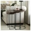 Carolina Cottage Eloise Nesting Table Set - Chestnut/Black - Carolina Chair and Table