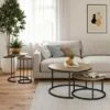 Room & Joy Claret Nesting Coffee and End Table Bundle Natural/Black Metal - Room & Joy