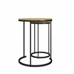 Room & Joy Claret Nesting Coffee and End Table Bundle Natural/Black Metal - Room & Joy -Side Tables Sales unnamed file 8744