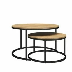 Room & Joy Claret Nesting Coffee and End Table Bundle Natural/Black Metal - Room & Joy -Side Tables Sales unnamed file 8751