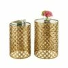 Set of Two Round Nested Tables with Mirror Top Gold - Linon -Side Tables Sales unnamed file 8773