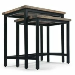 2pc Rhonda Solid Mango Wood Nesting Side Table - Wyndenhall Beach Brown -Side Tables Sales unnamed file 8784